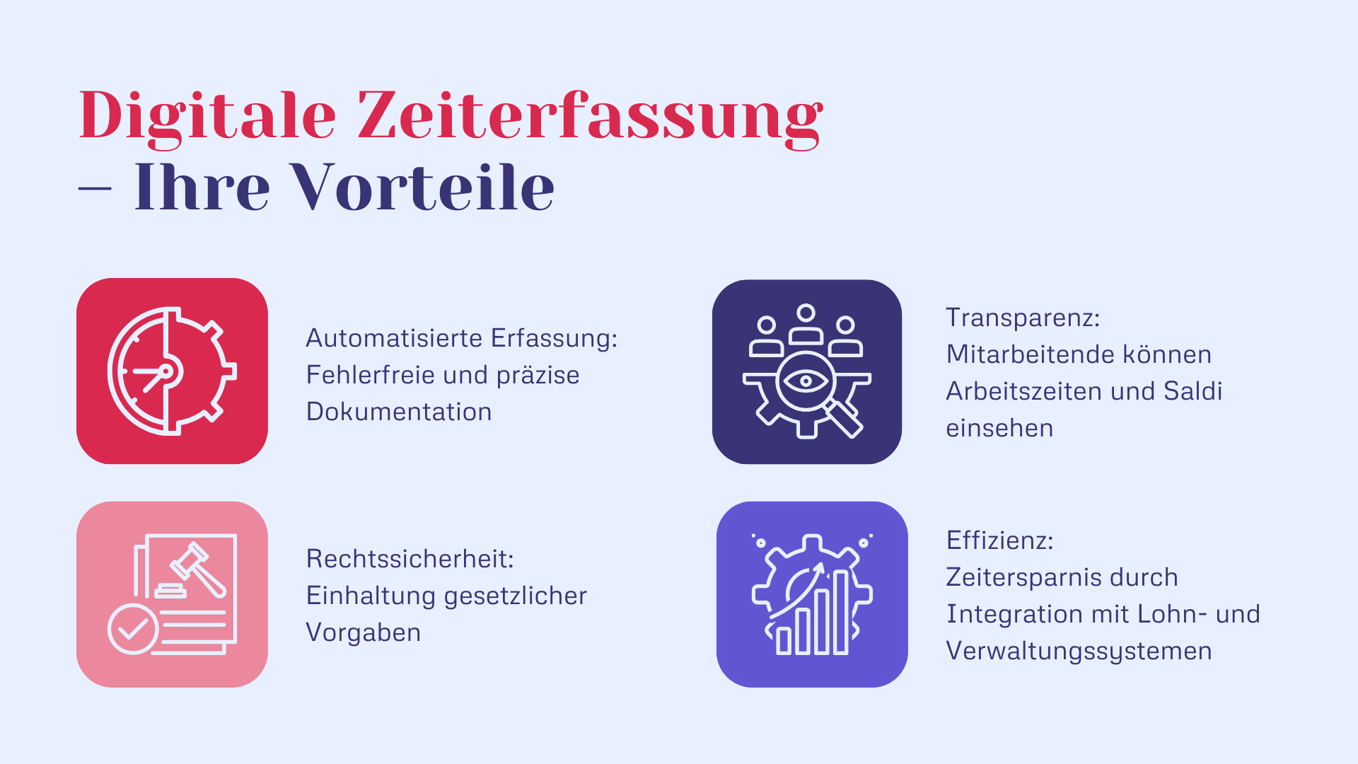 Digitale Zeiterfassung - Ihre Vorteile
