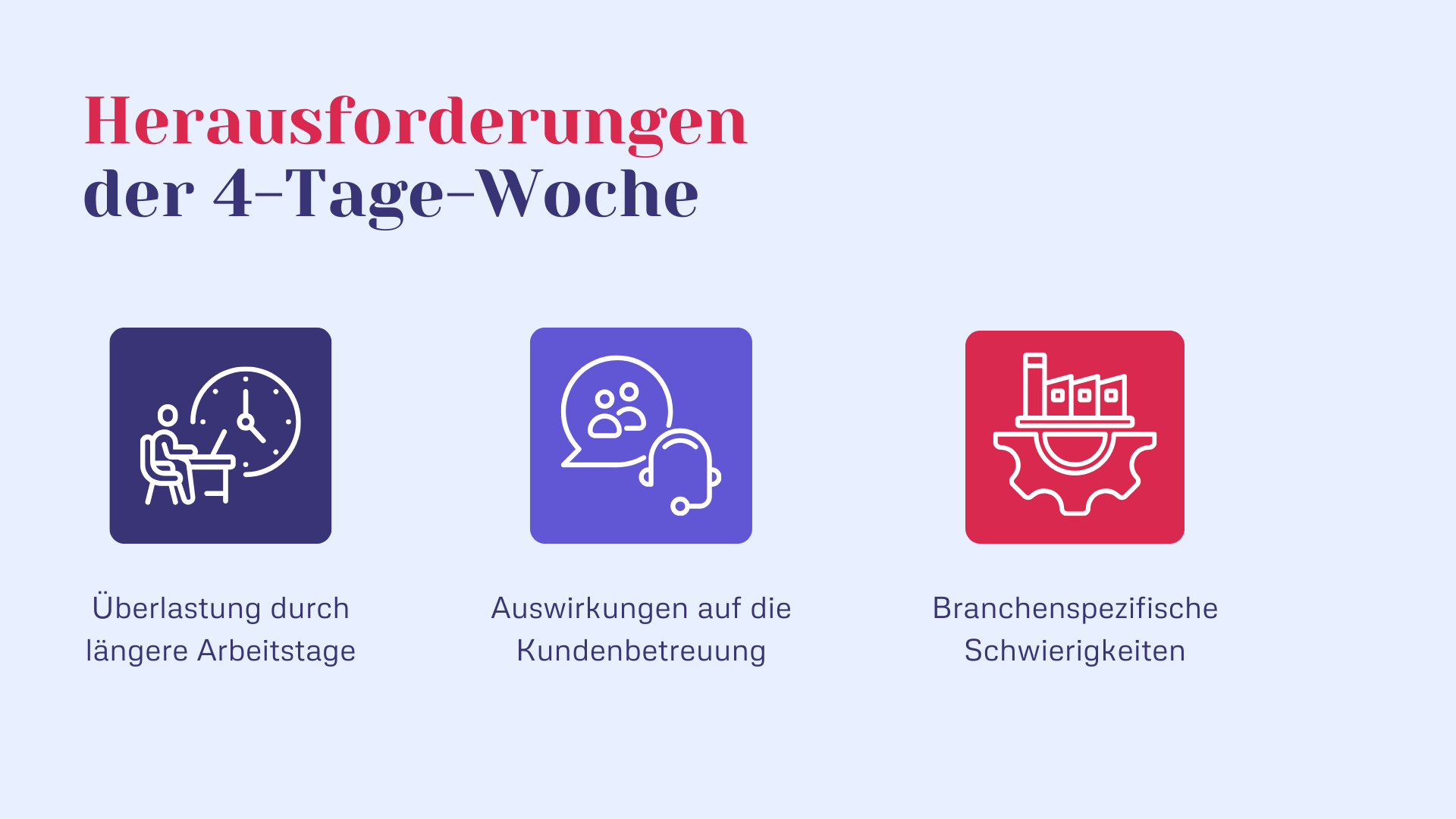 Herausforderungen der 4-Tage-Woche