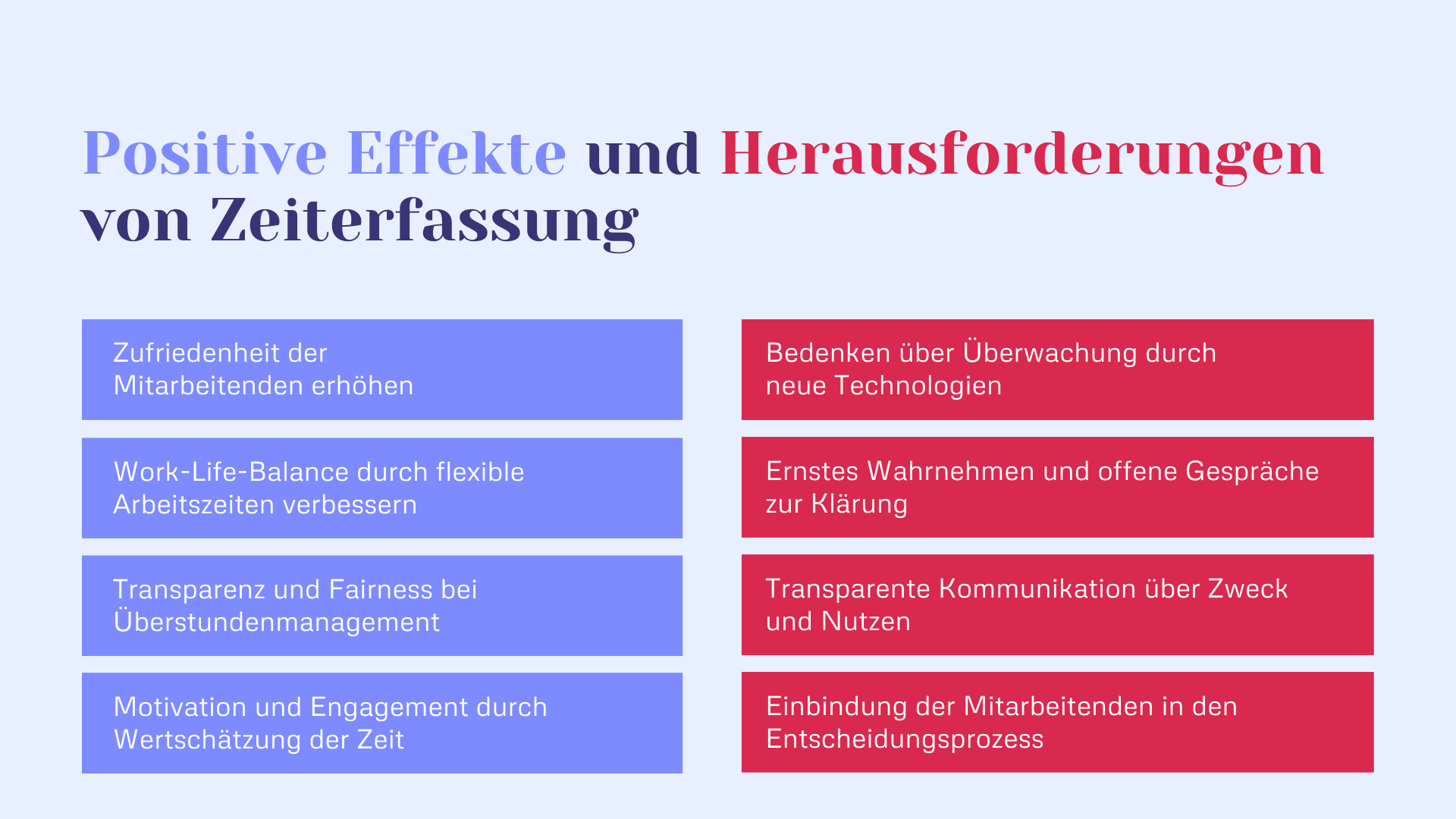 Positive Effekte und Herausforderungen von Zeiterfassung