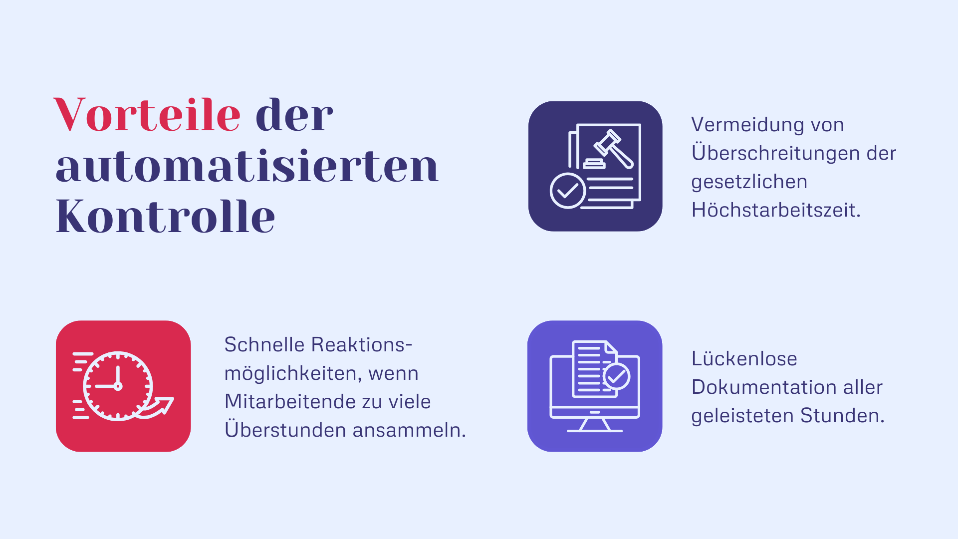 Vorteile der automatisierten Kontrolle
