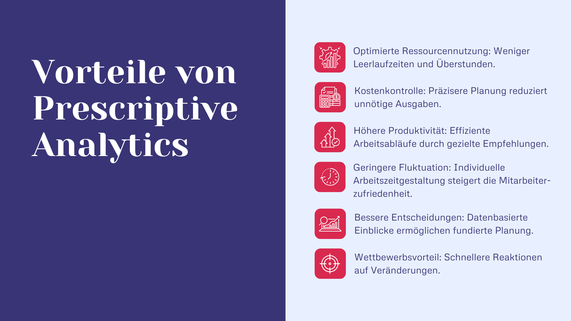 Vorteile von Prescriptive Analytics