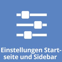 Einstellungen Startseite und Sidebar Einstellungen Startseite und Sidebar
