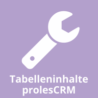 Tabelleninhalte prolesCRM Tabelleninhalte prolesCRM