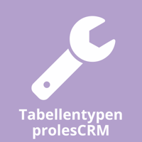 Tabellentypen prolesCRM Tabellentypen prolesCRM