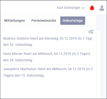 proles - Release 4 - Notifikation Geburtstage