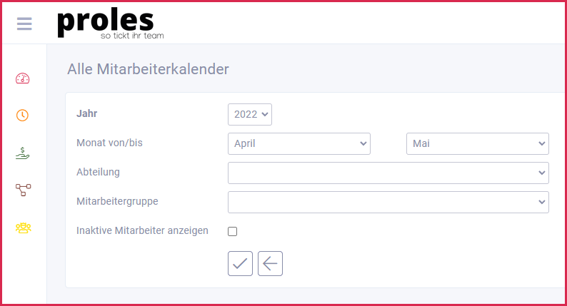 proles - Mitarbeiterkalender - Abruf Alle Mitarbeiterkalender