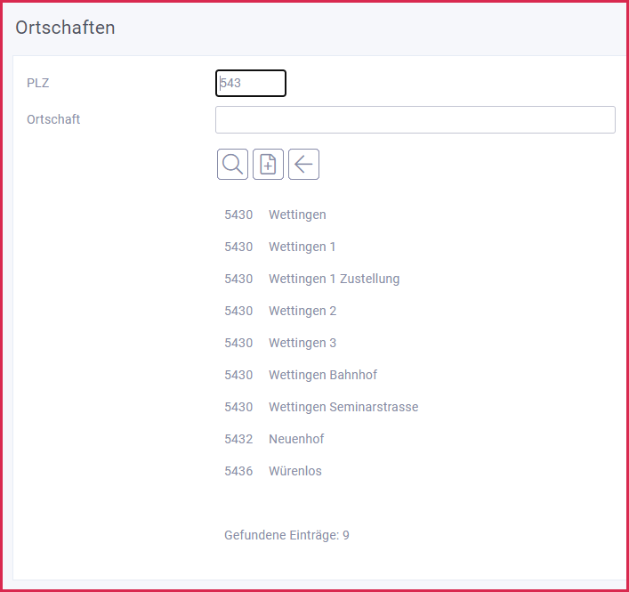 proles - Ortschaften - Übersicht