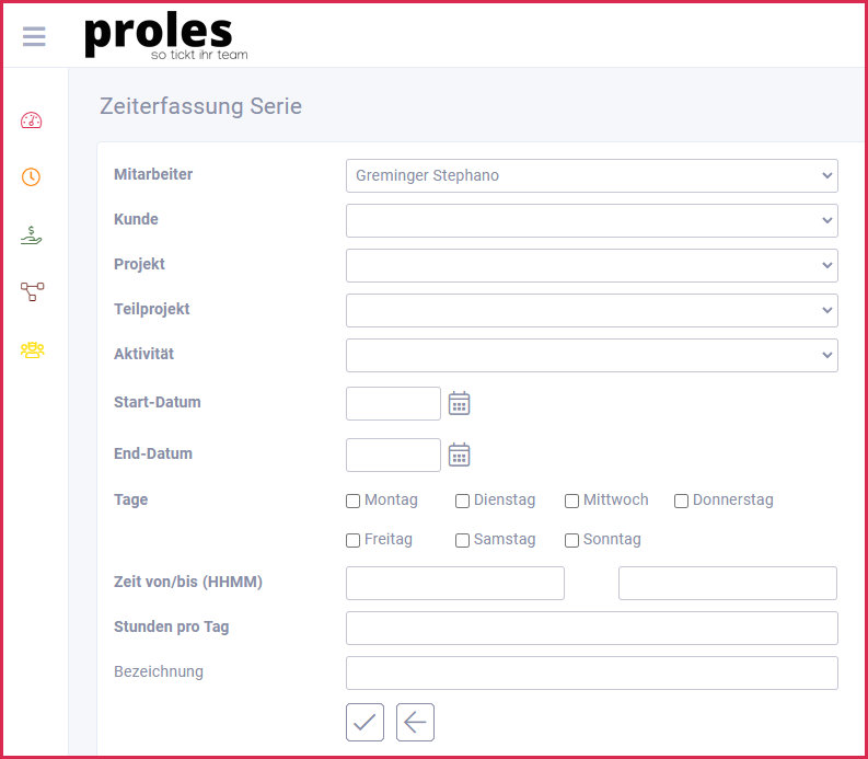 proles - Zeiterfassung Serie