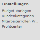 Menu-Widget - Beispiel "Einstellungen" Menu-Widget - Beispiel "Einstellungen"