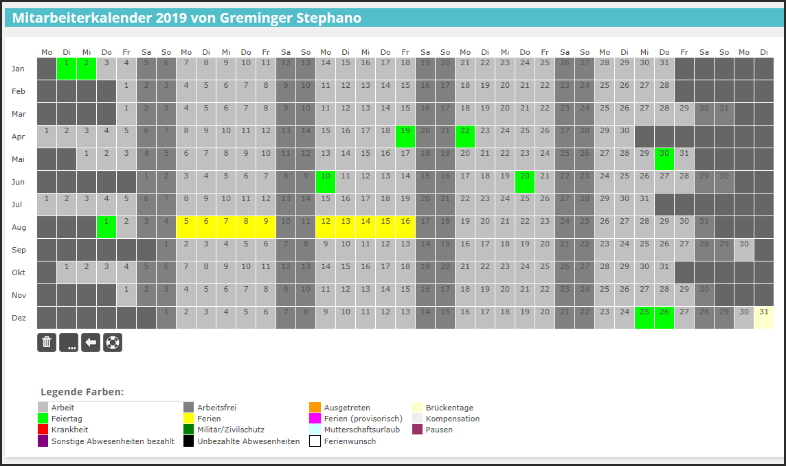 Automatische Zeiterfassung aus Mitarbeiterkalender einrichten
