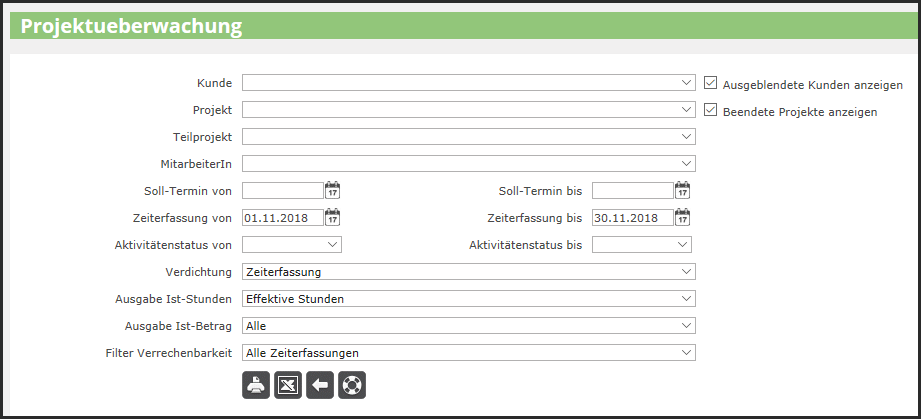 proles - Projektüberwachung - Listenabruf