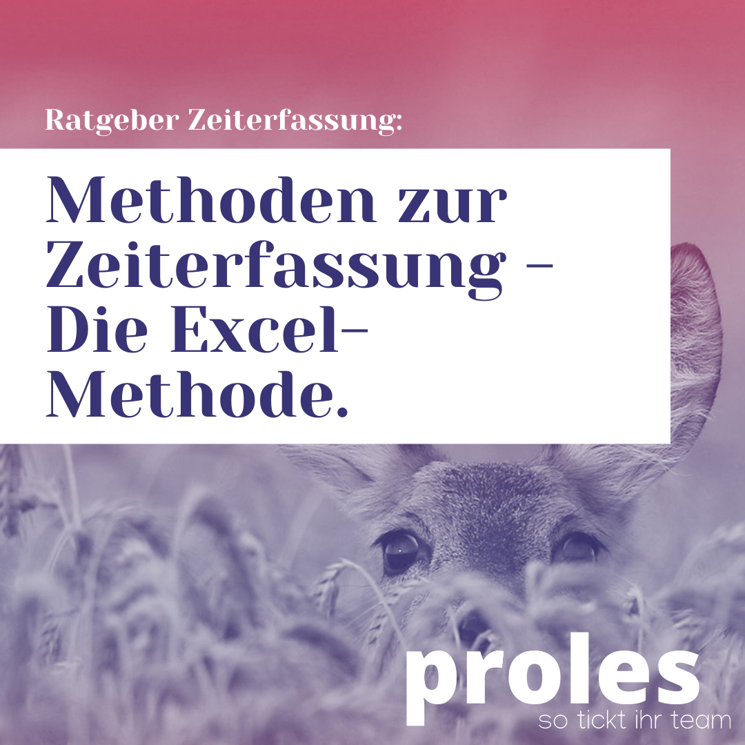 Methoden zur Zeiterfassung - Die Excel-Methode