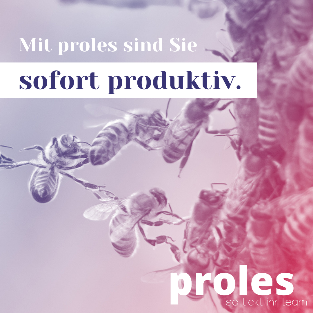 Mit proles sind Sie sofort produktiv