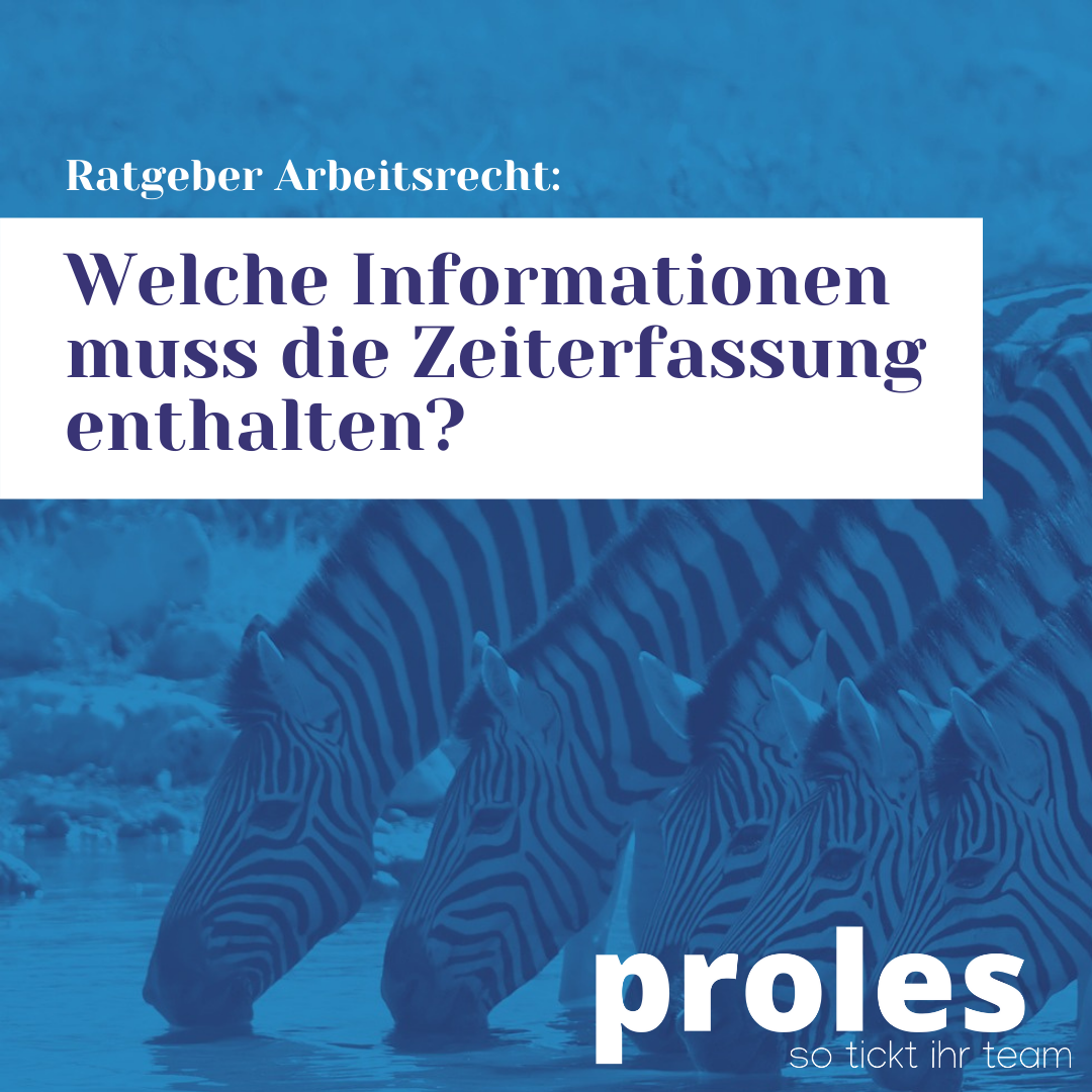Welche Informationen muss die Zeiterfassung enthalten?
